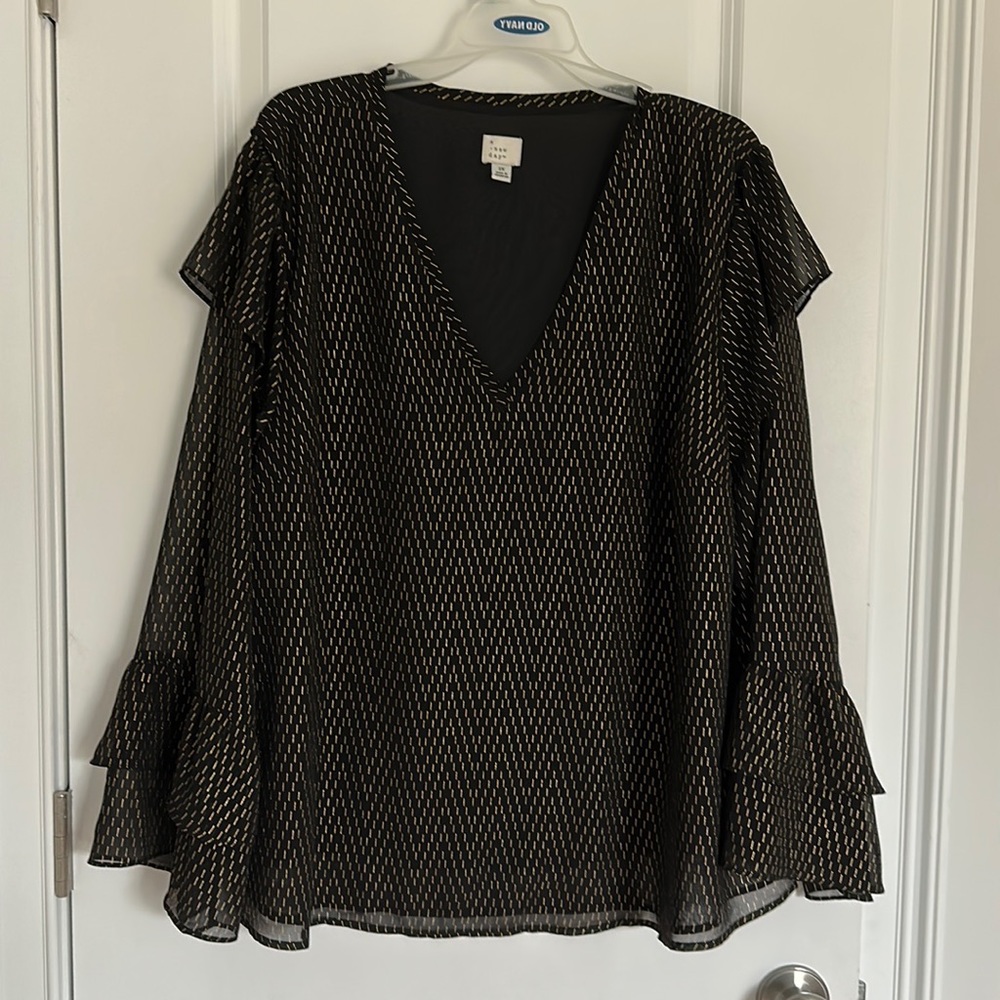Black and Gold Blouse